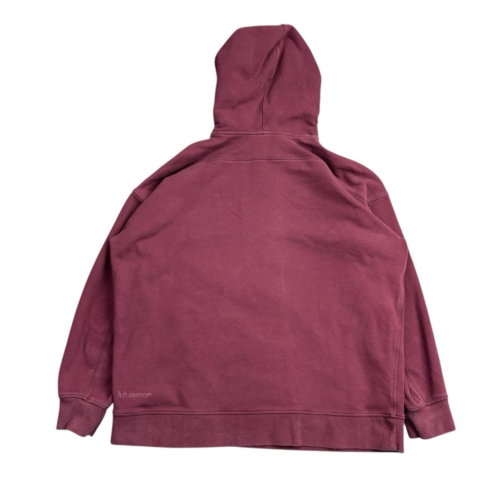 Lululemon Perfectly Oversized Hoodie Womens 10 Red Sweatshirt Pullover Hooded - Picture 3 of 8